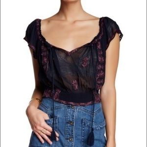 Free People Paisley Park Blouse